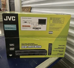 New In Box JVC DR-MV80B DVD + VCR / VHS COMBO Video Player / Recorder HDMI - Picture 1 of 7
