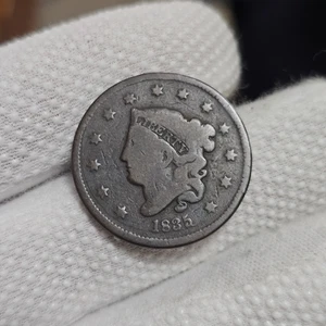 1835 Large Cent N.13 Die State B 1835 Small 8 And Stars - Picture 1 of 10