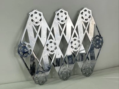 VTG Expandable Polished Silver Metal Trivet Accordion Art Deco Style MCM - Image 1 of 4