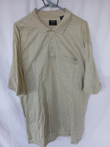 Izod Golf Cool-Fx Mens Polo Shirt XL Light Taupe Three Button Short Sleeve - Picture 1 of 6