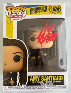 MELISSA FUMERO FIRMADO AUTO BROOKLYN NINE NINE AMY SANTIAGO FUNKO POP BAS CERTIFICADO DE AUTENTICIDAD - Imagen 1 de 3