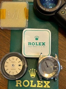 Rolex REF 1500 Oyster Perpetual DATE Case Dial Set 1970 34mm Middle Case - Picture 1 of 10