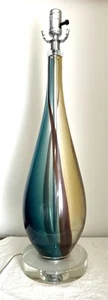 Große 26" Mid Century MCM - Murano Streifen Wirbel Kunst Glas Lampe - Träne - Bild 1 von 7