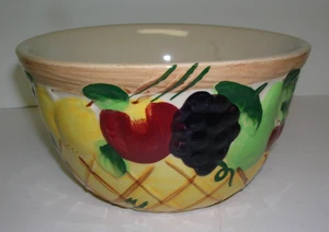 Gibson Raised Relief 3D Fruit Design Ceramic Serving Mixing Bowl 6 inch Heavy - Picture 1 of 7