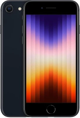 Apple iPhone SE 2022 schwarz 64GB 5G iOS Smartphone 4,7 Zoll Retina 12MP Kamera - Bild 1 von 3