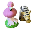 Fisher Price Little People Zoo Talkers  Flamingo Tiger Lot Of 2 Toys 2011