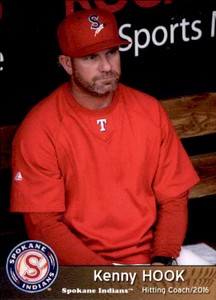 2016 Spokane Indians Grandstand #13 Kenny Hook Hitting Coach - NM Baseball Card