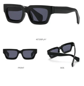 Fashion Square Sunglasses Women Clear Ocean Gradient Lens Eyewear Vi - model 020 - Picture 1 of 2