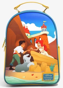 Neu mit Etikett Loungefly Disney kleine Meerjungfrau Arielle & Eric Strand Mini Rucksack EXKLUSIV - Bild 1 von 5