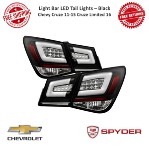 Spyder Auto Light Bar LED Tail Lights Black Clear For 2016 Chevy Cruze Limited - Picture 1 of 12