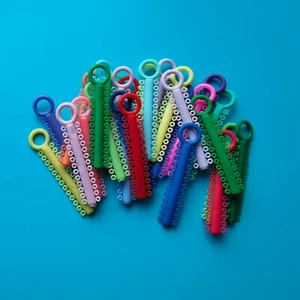 dental ligature ties orthodontic elastic rubber bands brace Multi Rings 2 packs - Picture 1 of 4