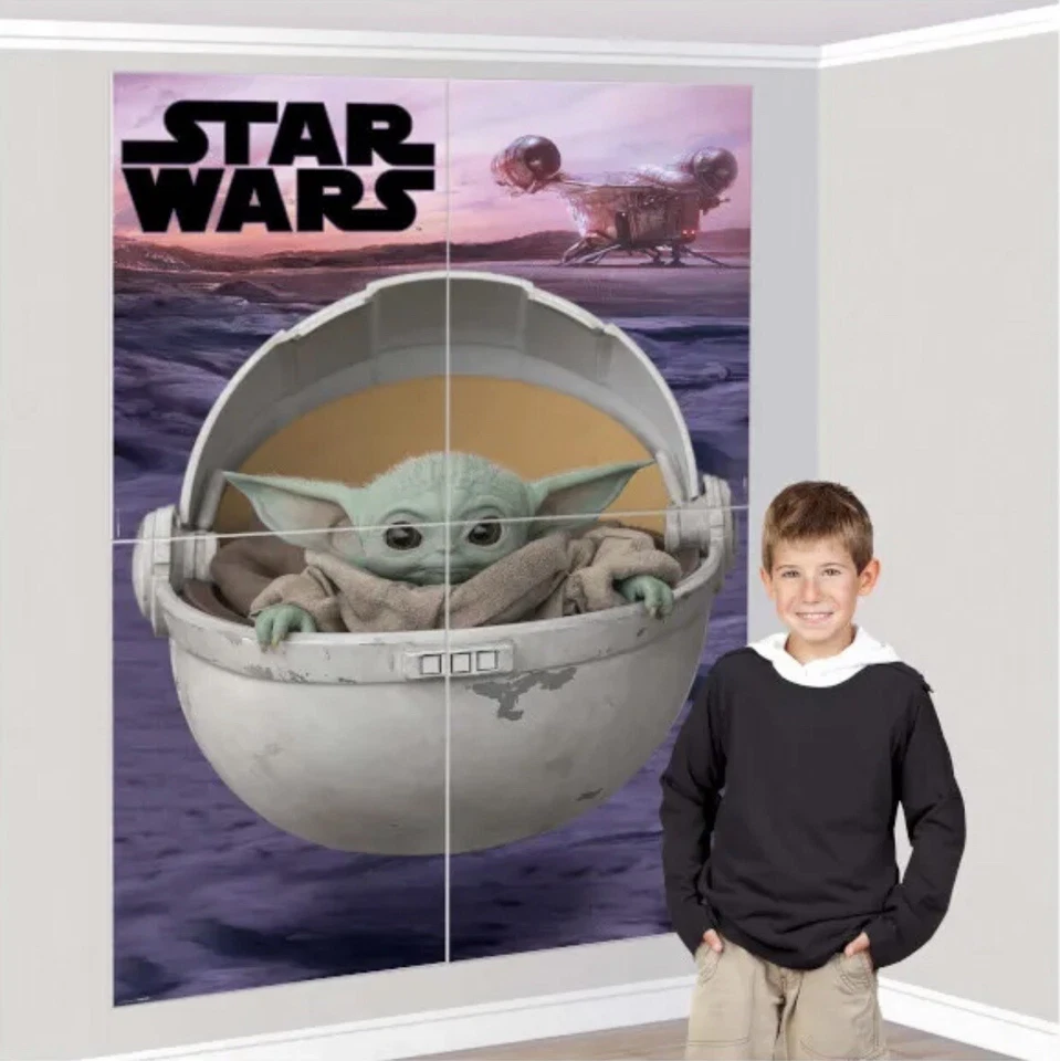 STAR WARS The Mandalorian SCENE SETTERS WALL DECORATING KIT~ Birthday Party Jedi - Image 1 of 1