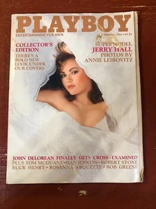 Playboy October 1985 Magazine Issue, First Squarebound issue FN Jerry Hall John - Picture 1 of 2