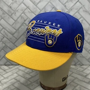 Milwaukee Brewers '47 Brand Retro Style Baseball Cap Blue & Yellow Classic Logo - Picture 1 of 11