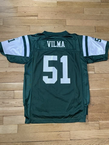 New York Jets Jonathan Vilma Reebok Vintage Jersey - #51 - Youth Large Cover