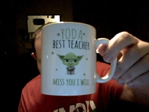 DISNEY STAR WARS YODA BEST TEACHER MUG BIRTHDAY CHRISTMAS KIDS ADULTS - Picture 1 of 1