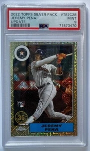 2022 Topps SILVER PACK Update Jeremy Peña # T87C28 PSA 9 Mint ROOKIE CARD - Picture 1 of 7
