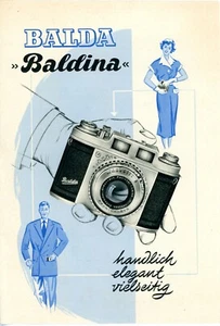 BALDA-KAMERAWERK BÜNDE Prospekt SUPER BALDINA Kamera Broschüre (Y4146 - Picture 1 of 2