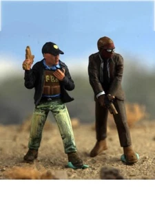 Modelo miniatura 1/72 American Special Agent dúo escena utilería personaje juguete - Imagen 1 de 6