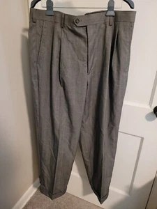 George Men's Gray Pleated Dress Pants Size 38x29 New With Tags - Picture 1 of 9