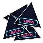 4x Triangle Vinyl Stickers Neon Sign Design LeBron Name #352206