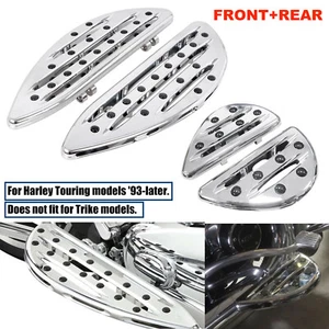 Chrome Front & Rear Floorboards Foot Board Pegs For Harley Electra Street Glide - Bild 1 von 12