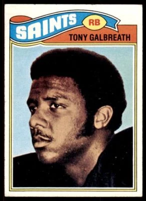 1977 Topps Tony Galbreath Rookie . New Orleans Saints #257 - Image 1 of 2