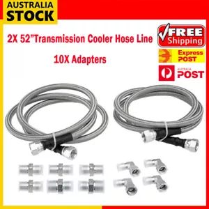 Automatic Transmission Cooler Lines Kits 6AN Hose Line Kit fit GM 4L60E 4L65EA - Picture 1 of 14