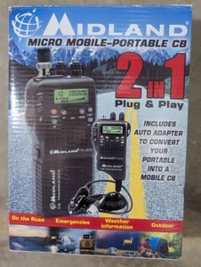 NEW Midland 75-822 40 Channel CB-Way 4W Handheld Portable Weather Radio 10 NOAA - Zdjęcie 1 z 5