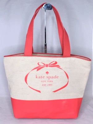 Bolso de mano Kate Spade Summer Heritage Spade Logo rosa geranio NUEVO LEER Foto 1 de 4