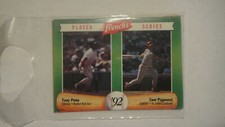 1992 French's Baseball Cards Sealed Hangtag Pack, 3 Cards T. Pena/T. Pagnozzi.