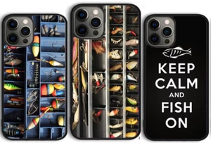 Keep Calm And Fish On Fishing Coque Cover Case For Iphone 16 Pro Max 15 14 13 12 - Photo 1 sur 8