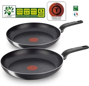 Pfannenset Bratpfannen °24/28cm Simple Cook Titanium Non Stick Thermo-Spot TEFAL - Bild 1 von 3