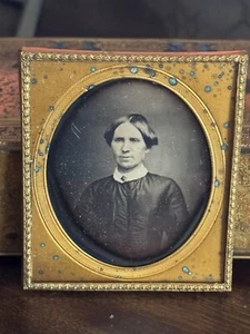 Broche cuadrado mujer mayor daguerrotipo 1/6 PLATO - Imagen 1 de 2