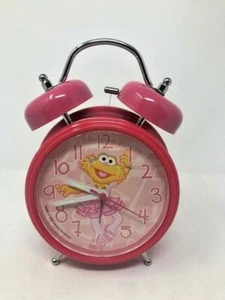 Sesame Street Alarm Clock Muppets Zoe Twin Bell Pink Ballet Dancer Dancing NEW - Picture 1 of 10