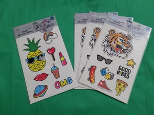 Set 8 adesivi grandi tigre ananas cuore pizza nuovi regalo ingrosso lotto di 4 - Foto 1 di 4