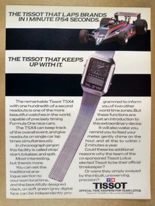 Reloj Tissot TSX4 1980 Reino Unido anuncio impreso vintage - Imagen 1 de 1