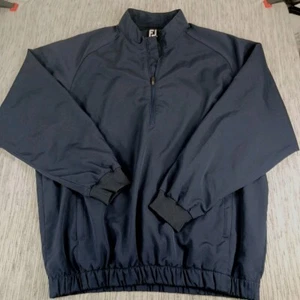 FootJoy Quarter Zip Herren Medium Blue Performance Light Windbreaker Jacke - Bild 1 von 7