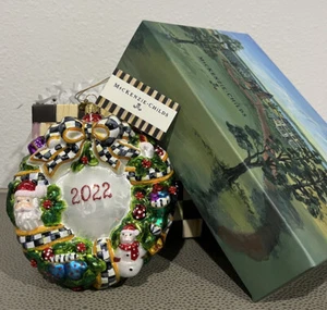 MACKENZIE-CHILDS "TOYLAND CROWN ORNAMENT" COURTLY CHECK * NEU * KOSTENLOSER VERSAND - Bild 1 von 7