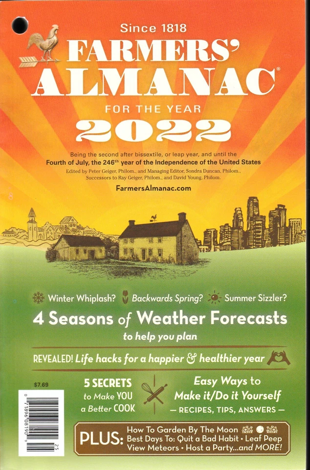 Farmers Almanac for the Year 2022 Magazine,   4 Seasons of Weather Forecasts  *  - Image 1 of 1