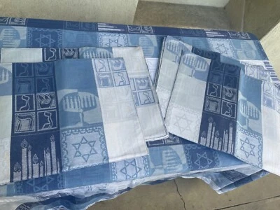 Williams Sonoma & Unbranded Hanukkah Tablecloth Placemats - Imagem 1 de 4