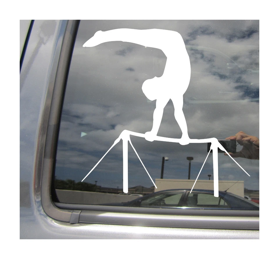 Horizontal Bar High Bar Gymnastic - Gymnast Vinyl Decal Window Sticker 04326 - Image 1 of 1