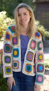 Pachamama Hand Crocheted Cotton Cardigan - Woodstock - BNWT - Picture 1 of 7