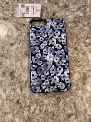 Michael Kors snapped on case iPhone 7 Plus navy white and blue flower - Image 1 of 3