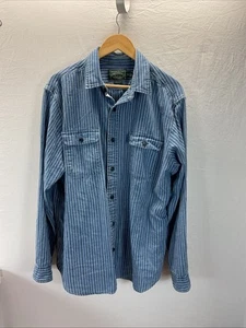 Camisa de mezclilla a rayas vintage Polo Ralph Lauren "Polo Country" para hombre XXL *RARA* - Imagen 1 de 16