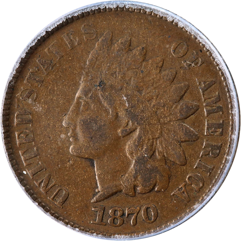 1870 Indian Cent ICG F15 Decent Eye Appeal Nice Strike - Image 1 of 4