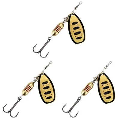  3 stücke Aluminiumlegierung Köder Fischköder mit Haken Süßwassersalzwater - Bild 1 von 4