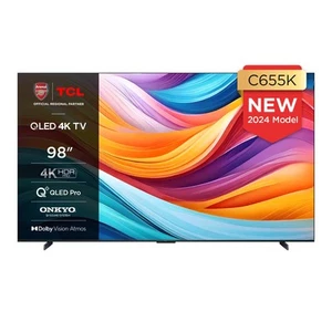 TCL 98C655K 2.49 m 98" 3840 x 2160 pixels QLED Smart TV Wi-Fi Titanium - Picture 1 of 1