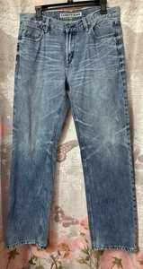 EXPRESS JEANS Mens 33x32 (34x31) Blue Kingston Classic Fit Straight Leg Denim - Picture 1 of 17