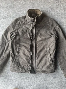 VTG Y2K Abercrombie & Fitch Black Faux Fur Lined Adirondack Jacket Size M - Picture 1 of 18